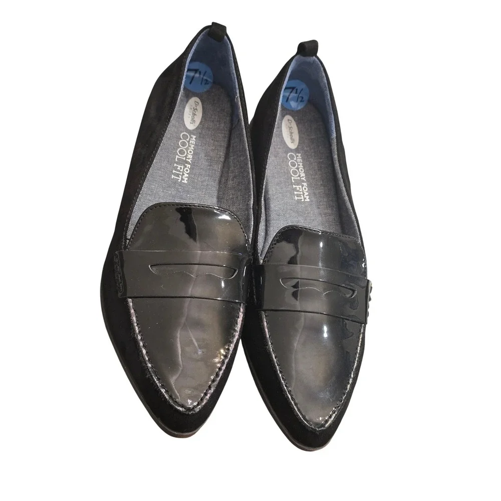 Dr. Scholl's Black Loafers Women's 7.5 Memory Foam Comfort Office Quiet Luxury